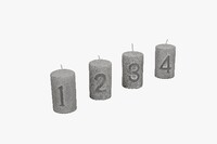 Advent candle 3, gray, M|Ego Dekor