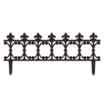 Cast iron fence COTTAGE, 82x1x36 cm, brown|Esschert Design