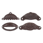 Cast iron handle 9.5 cm; 10.5 cm; 10.5 cm, package contains 4 pieces!|Esschert Design