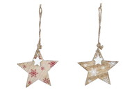 Wooden star, package contains 2 pieces!|Ego Dekor