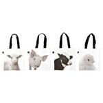 Taška nákupní B&W Farmářská zvířátka, M, balení obsahuje 4 ks!|Esschert Design