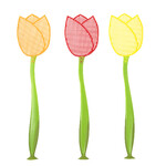 Plácačka na hmyz Tulipán, balenie obsahuje 3 kusy!|Esschert Design