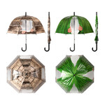 Deštník Peek & Boo, dřevo(č.1)/tráva(č.2), 83,5cm|Esschert Design