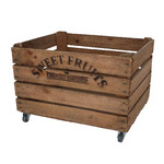 Wooden crate on wheels|Esschert Design