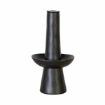 Vase with shelf 32cm|0.9L, LE JARDIN, black|Sable noir|Costa Nova