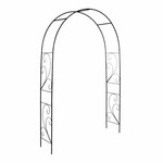 Arch for climbing roses ORNAMENT, black, 217.5x140 - 152x37cm|Esschert Design