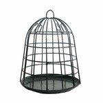 Metalowy karmnik dla ptaków - KLATKA, czarna, wys. 30,6 cm|Esschert Design
