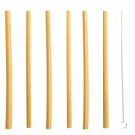 Slamka bambusová s čistítkom, set 6ks|Esschert Design