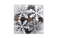 Snowflake ornament, box of 18 pcs. Ego Dekor