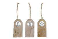 Hanging sign, natural, package contains 3 pieces!|Ego Dekor