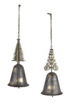 Hanging bell, golden, V, package contains 2 pieces!|Ego Dekor