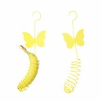 ESSCHERT DESIGN Krmítko pro motýly kovové, žlutá, v. 32 cm