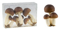 Mushrooms in a bunch, height 9.5 cm, box 3 pcs (SALE)|Ego Dekor