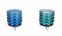 Svícen kulatý, modrá/petrolejová, pr. 7cm, balení obsahuje 2 kusy! (DOPRODEJ)|Ego Dekor