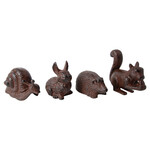 Decoration - cast iron animals, package contains 4 pieces!, M|Esschert Design