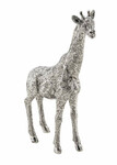 Żyrafa, srebrna, 15,5x5,8x25,5cm (WYPRZEDAŻ)|Ego Dekor