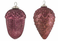 Christmas ornament, ruby, 11x11x17cm, package contains 2 pieces! * (SALE)|Ego Decor