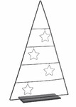 Stromček kovový s hviezdami, čierna, 45x12x69,5* (DOPREDAJ)|Ego Dekor