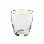 Glass|cup 0.3L SENSA, clear with gold rim|Casafina