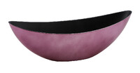 Oval plastic bowl, ruby/black, 39x12x13cm|Ego Dekor