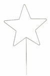 Zápich hvězda, stříbrná, 30x57,3cm (DOPRODEJ)|Ego Dekor