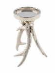 Antler candlestick, silver, height 11.5 cm (SALE)|Ego Dekor