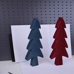 Decoration TREE, suede, 36 cm, red/blue, package contains 2 pieces!|Ego Dekor