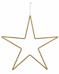 Beaded star curtain, gold, 80x80x1cm (SALE)|Ego Dekor