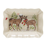 Misa zapekacia 36x26cm, DEER FRIENDS, biela|Linen (DOPREDAJ)|Casafina