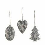 Hanging ball/tree/heart, gold patina, 10cm|Ego Dekor