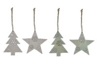 Star and tree curtain, package contains 4 pieces!, V|Ego Dekor