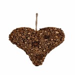 Cinnamon heart pendant, brown, dia. 20cm|Ego Decor