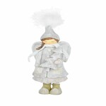 Angel with coat, with tree, 26 cm, gray|Ego Dekor