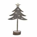 Decoration of trees on a pedestal with a gold star, gold patina, 48cm|Ego Dekor