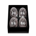 Glitter ball decoration, strips 7.5 cm, pink, box set 4 pieces!|Ego Dekor