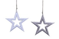 Wooden star, package contains 2 pieces!, St|Ego Dekor