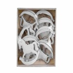 Horseshoe curtain, white, box 8 pcs|Ego Dekor