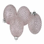 Glitter ball decoration, 10 cm, pink, set of 4 pieces!|Ego Dekor