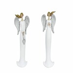 Angel Amabel with a heart, white, 6.5x18x3.5cm, package contains 2 pieces!|Ego Dekor