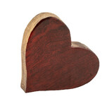 Heart, wood, red, 16x16x4cm (SALE)|Ego Dekor