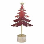 Tree decoration on a pedestal, red, 19x52x8cm, pc|Ego Dekor