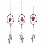 Hanging wreath heart/tree/star, 10x33x1cm, package contains 3 pieces!|Ego Dekor