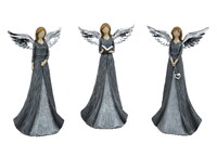 Angel with gray dress, V, package contains 3 pieces!|Ego Dekor