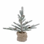 Drzewo w jutowym opakowaniu dekoracyjnym śnieżny, zielony, 40x55x40cm, szt|Ego Dekor