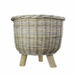 Basket on legs, gray, diameter 53/53x53cm|Van Der Leeden 1915