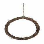 Wreath BRANCH braided, brown, 27x27x3cm, pc|Ego Dekor