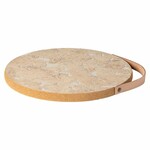 Podložka korková s koženým uchom pr.30cm, CORK COLLECTION, biela|White-natural|Casafina