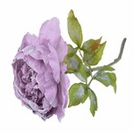 Květina umělá Pivoňka, fialová zasněžená, 77cm|Ego Dekor
