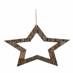 Star curtain LINDEN BARK, natural, 25x25x1.5cm, pc|Ego Dekor