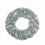 Věnec přírodní s perlami, zelená|máta, pr. 16x4cm (DOPRODEJ)|Ego Dekor